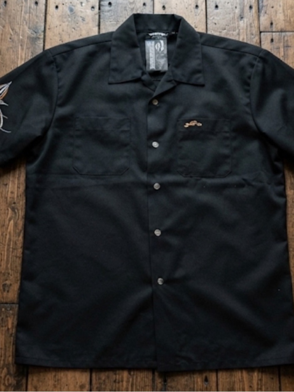 Ironhorse Black Short-Sleeve Button-Down Shirt